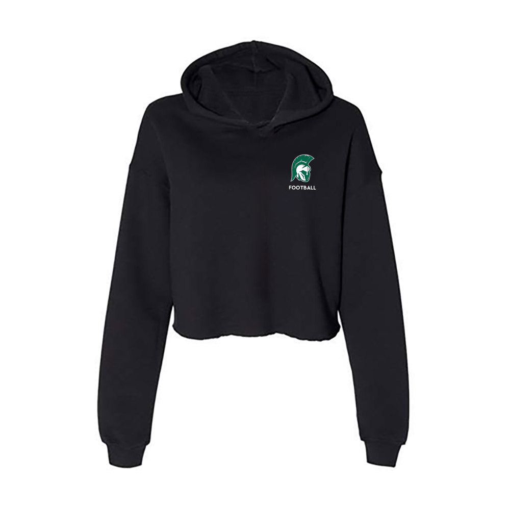 Illinois Wesleyan - NCAA Football : John Gavin - Women's Crop Fleece Hoodie-0