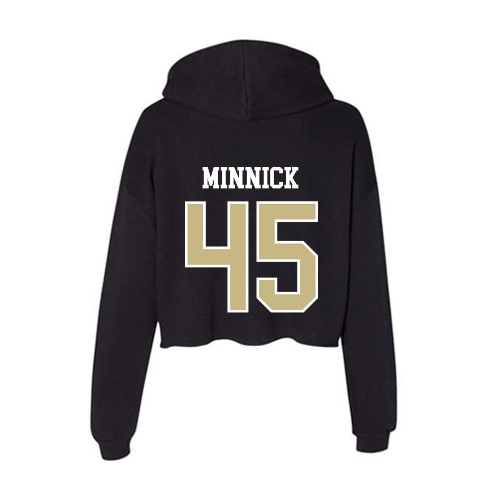 Albion - NCAA Football : Frank Minnick - Women's Crop Fleece Hoodie-1