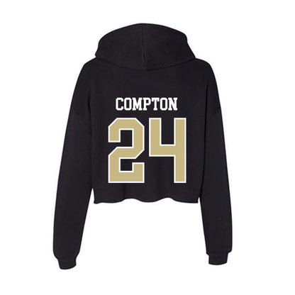 Albion - NCAA Men's Lacrosse : Matthew Compton - Women's Crop Fleece Hoodie-1