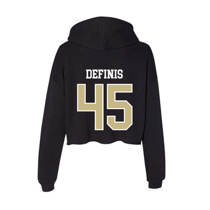 Albion - NCAA Baseball : Alex DeFinis - Women's Crop Fleece Hoodie-1