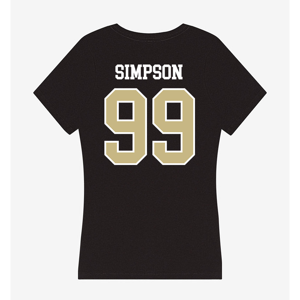 Albion - NCAA Football : Tayshaun Simpson - Women's V-Neck T-Shirt-1