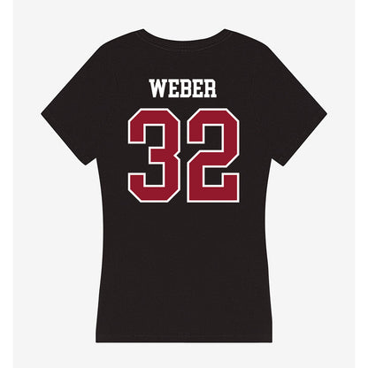Lafayette College - NCAA Football : Ethan Weber - Women's V-Neck T-Shirt-1