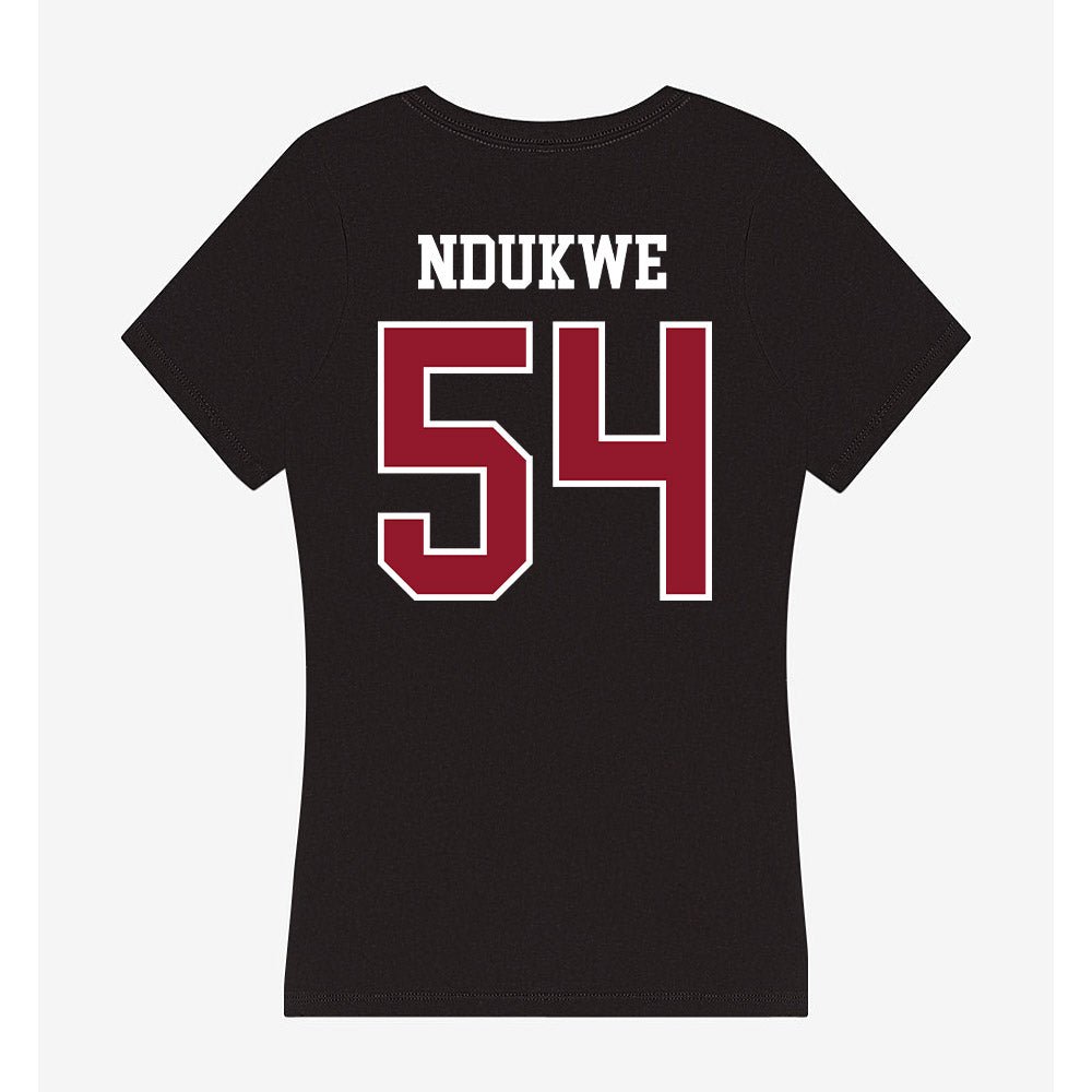 Lafayette College - NCAA Football : Mcbright Ndukwe - Women's V-Neck T-Shirt-1