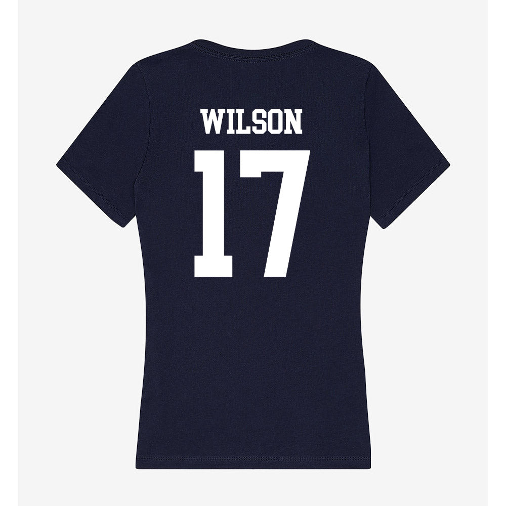 Jackson State - NCAA Women's Soccer : Asia Wilson - Women's V-Neck T-Shirt-1