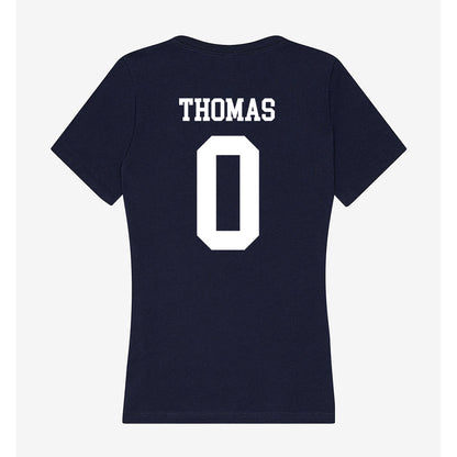 Jackson State - NCAA Cheerleading : Jimisha Thomas - Women's V-Neck T-Shirt-1