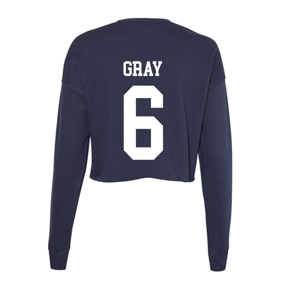 Jackson State - NCAA Baseball : Trey Gray - Women's Cropped Crew Fleece-1