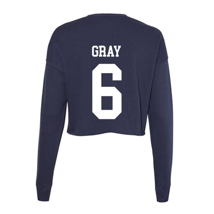 Jackson State - NCAA Baseball : Trey Gray - Women's Cropped Crew Fleece-1
