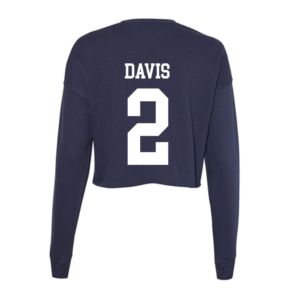 Jackson State - NCAA Baseball : Coron Davis - Women's Cropped Crew Fleece-1