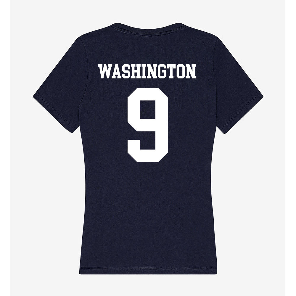 Jackson State - NCAA Football : B.J. Washington - Women's V-Neck T-Shirt-1