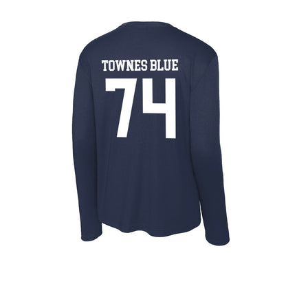 Jackson State - NCAA Football : DAndre Townes Blue - Activewear Long Sleeve T-Shirt-1