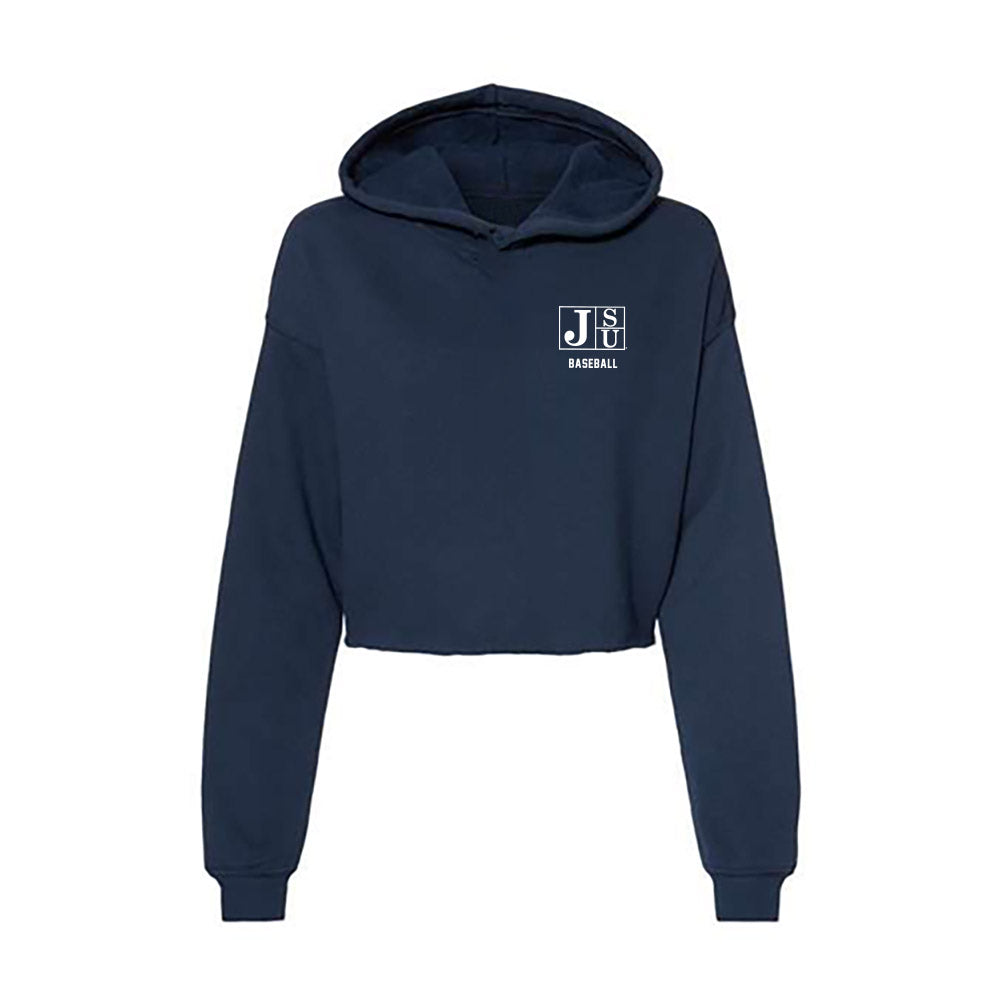 Jackson State - NCAA Baseball : Coron Davis - Women's Crop Fleece Hoodie-0