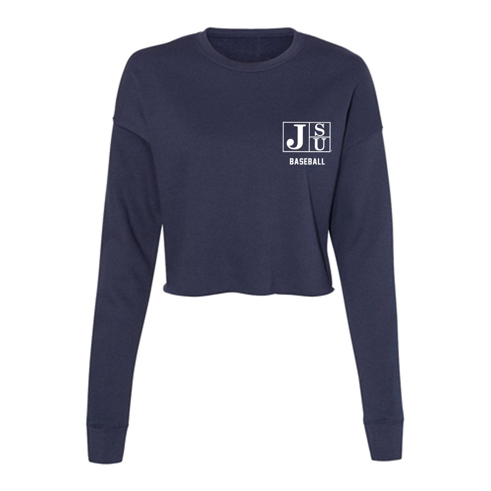 Jackson State - NCAA Baseball : Coron Davis - Women's Cropped Crew Fleece-0