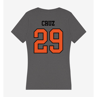 Pacific - NCAA Baseball : Bryce Cruz - Women's V-Neck T-Shirt-1