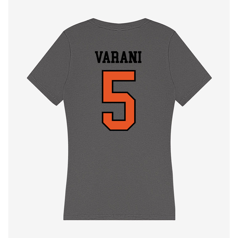 Pacific - NCAA Beach Volleyball : Valentina Varani - Women's V-Neck T-Shirt-1