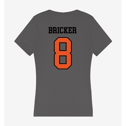 Pacific - NCAA Softball : Amanda Bricker - Women's V-Neck T-Shirt-1