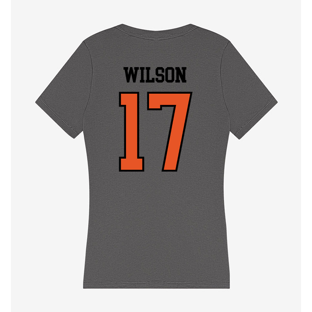 Pacific - NCAA Baseball : Brady Wilson - Women's V-Neck T-Shirt-1