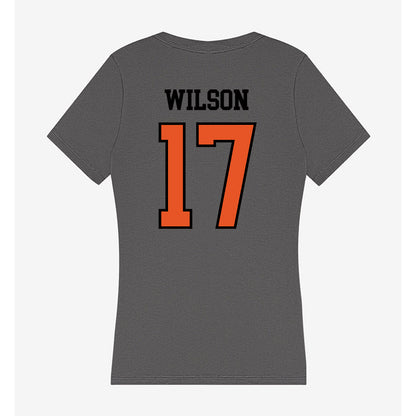 Pacific - NCAA Baseball : Brady Wilson - Women's V-Neck T-Shirt-1