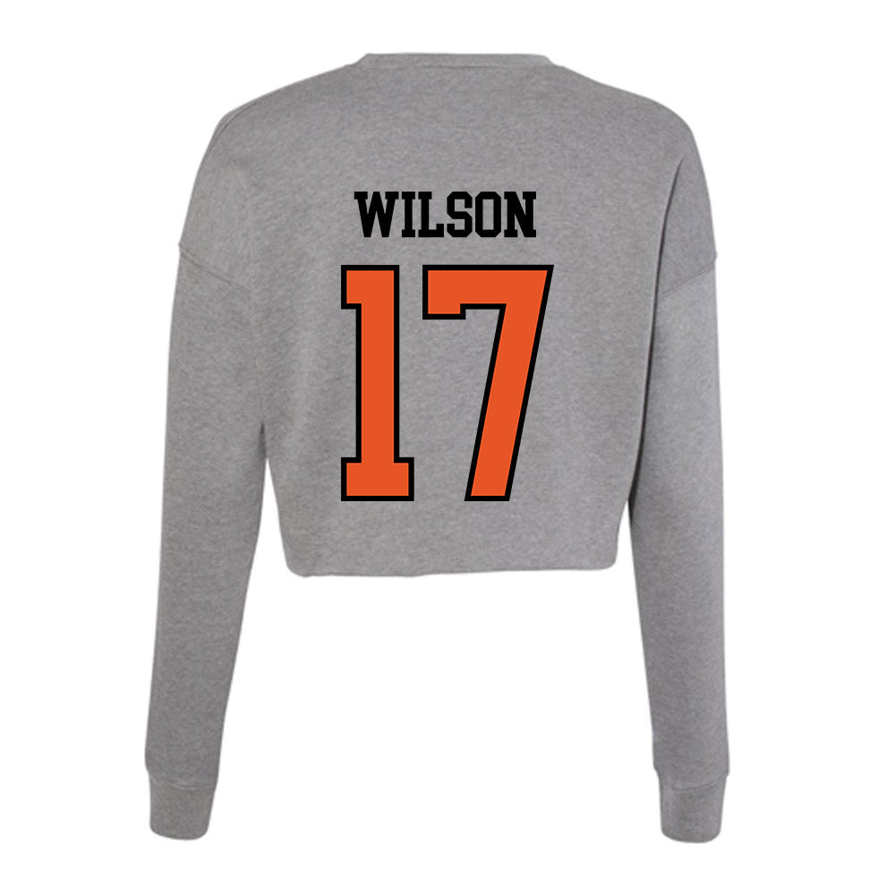 Pacific - NCAA Baseball : Brady Wilson - Women's Cropped Crew Fleece-1