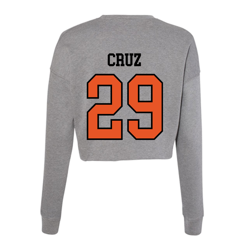 Pacific - NCAA Baseball : Bryce Cruz - Women's Cropped Crew Fleece-1