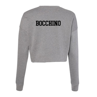 Pacific - NCAA Men's Swimming & Diving : Gian Carlo Bocchino - Women's Cropped Crew Fleece-1