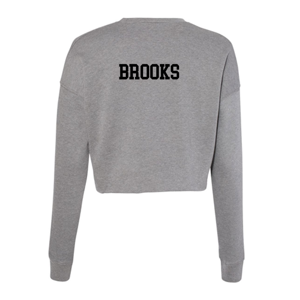 Pacific - NCAA Men's Track & Field : James Brooks - Women's Cropped Crew Fleece-1