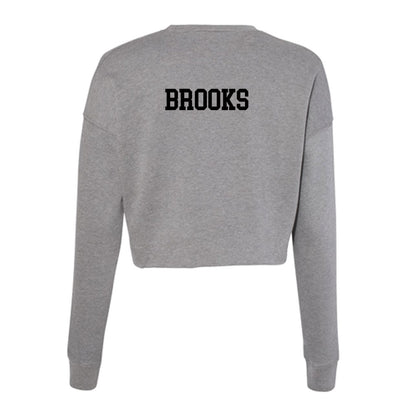Pacific - NCAA Men's Track & Field : James Brooks - Women's Cropped Crew Fleece-1