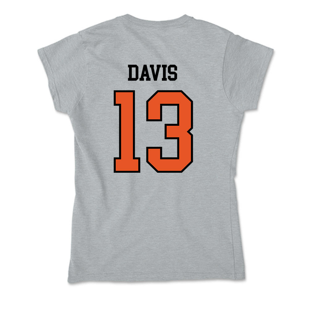 Pacific - NCAA Baseball : Diego Davis - Soft Style Women’s T-Shirt-1