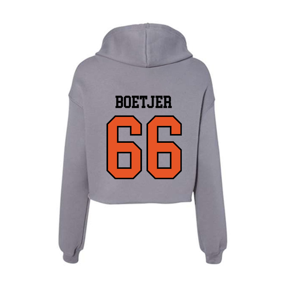 Pacific - NCAA Softball : Bailey Boetjer - Women's Crop Fleece Hoodie-1