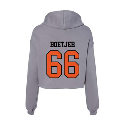 Pacific - NCAA Softball : Bailey Boetjer - Women's Crop Fleece Hoodie-1