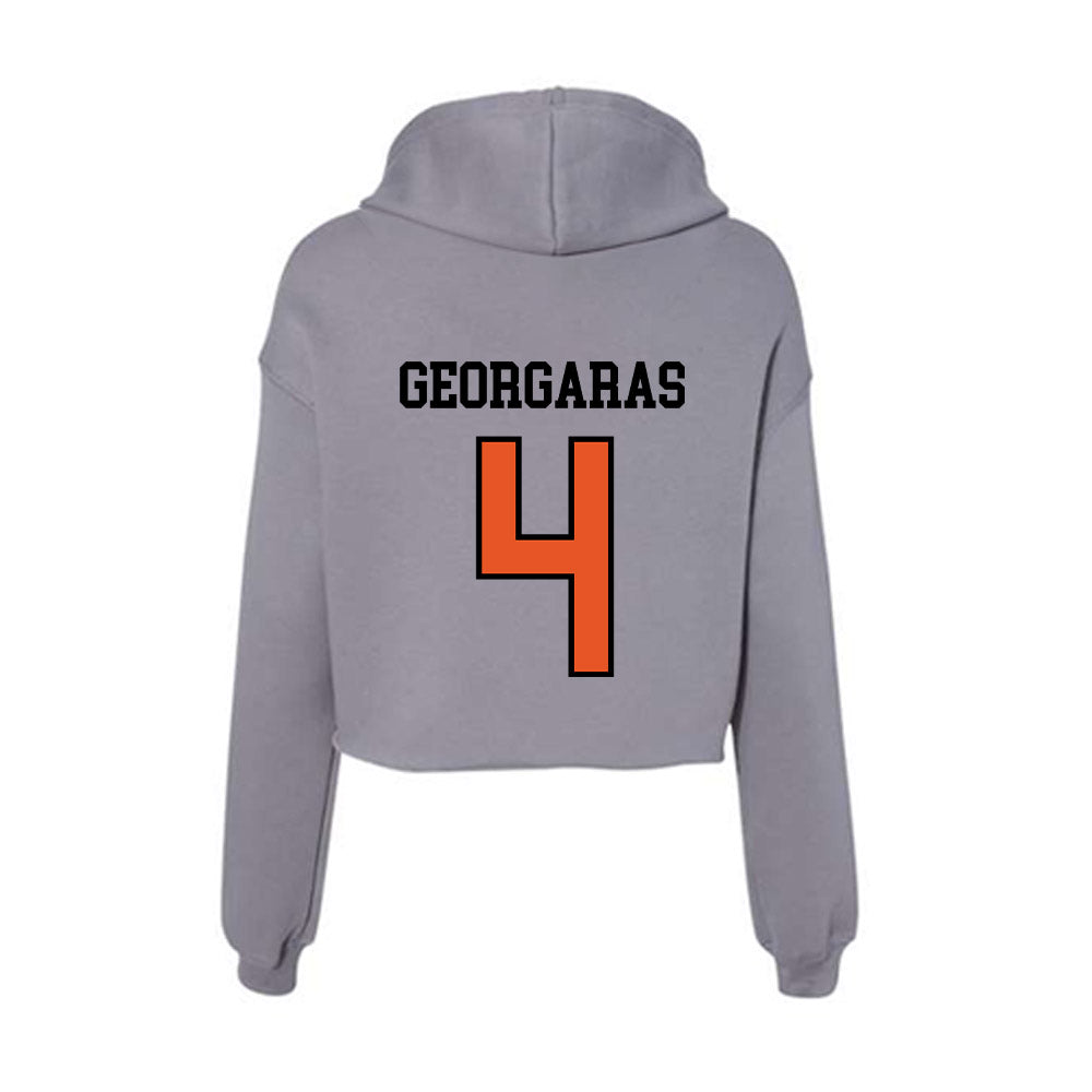 Pacific - NCAA Men's Water Polo : Apostolos Georgaras - Women's Crop Fleece Hoodie-1