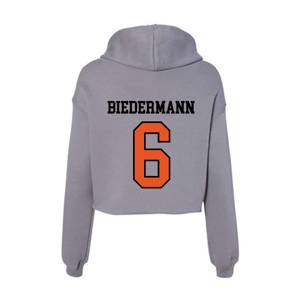 Pacific - NCAA Men's Water Polo : Brody Biedermann - Women's Crop Fleece Hoodie-1