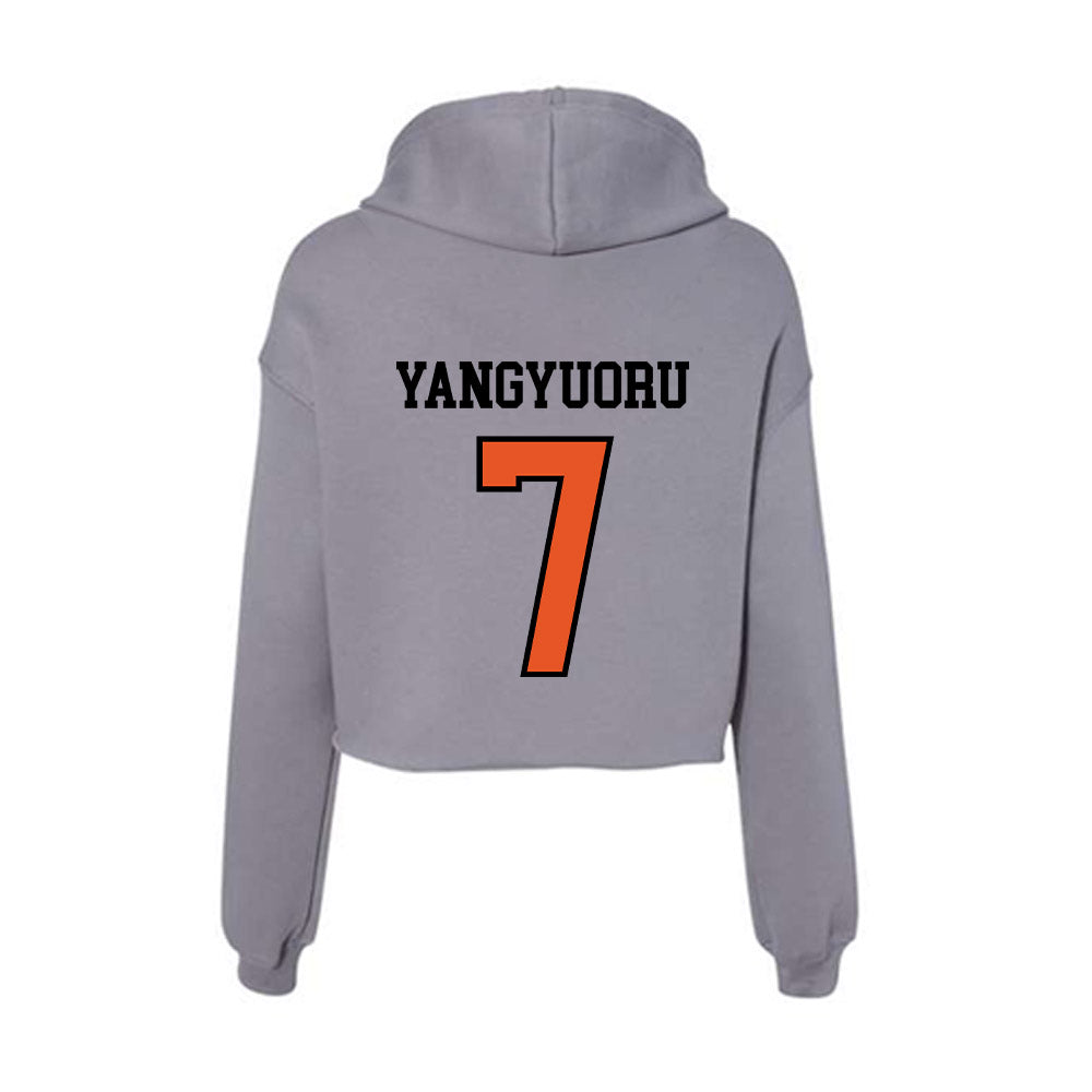 Pacific - NCAA Men's Soccer : Josephat Yangyuoru - Women's Crop Fleece Hoodie-1
