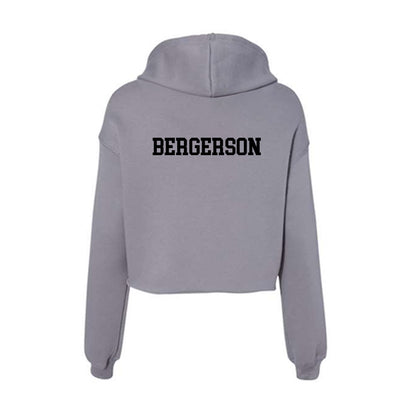 Pacific - NCAA Men's Swimming & Diving : Jonah Bergerson - Women's Crop Fleece Hoodie-1