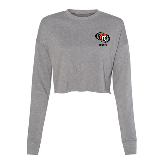 Pacific - NCAA Men's Tennis : Vraj Patel - Women's Cropped Crew Fleece-0