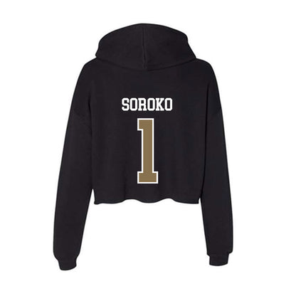 Bryant - NCAA Baseball : Cameron Soroko - Women's Crop Fleece Hoodie-1