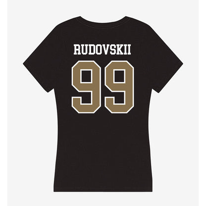 Bryant - NCAA Men's Basketball : Tim Rudovskii - Women's V-Neck T-Shirt-1