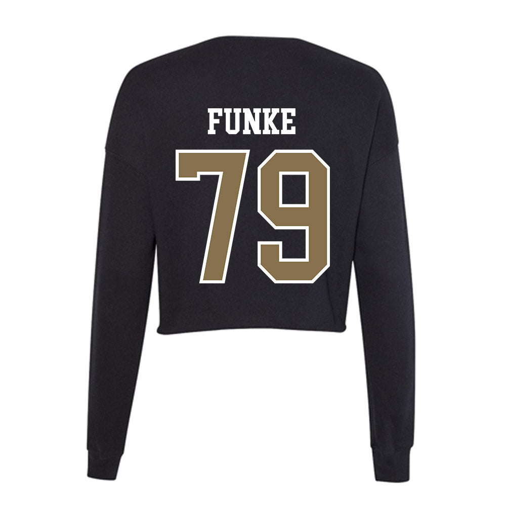 Bryant - NCAA Football : Jack Funke - Women's Cropped Crew Fleece-1
