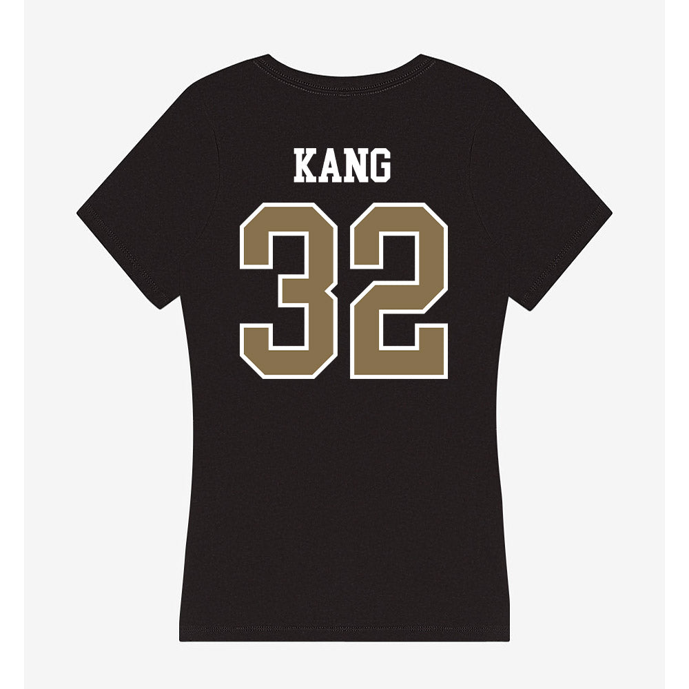 Bryant - NCAA Men's Soccer : Henry Kang - Women's V-Neck T-Shirt-1