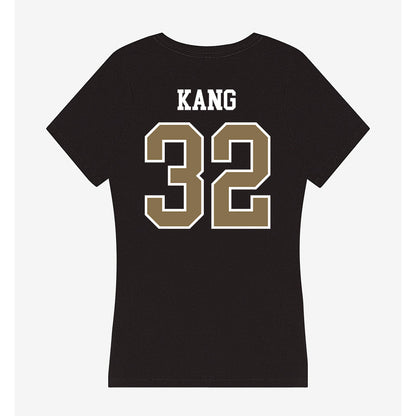 Bryant - NCAA Men's Soccer : Henry Kang - Women's V-Neck T-Shirt-1