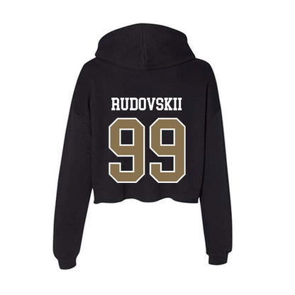 Bryant - NCAA Men's Basketball : Tim Rudovskii - Women's Crop Fleece Hoodie-1