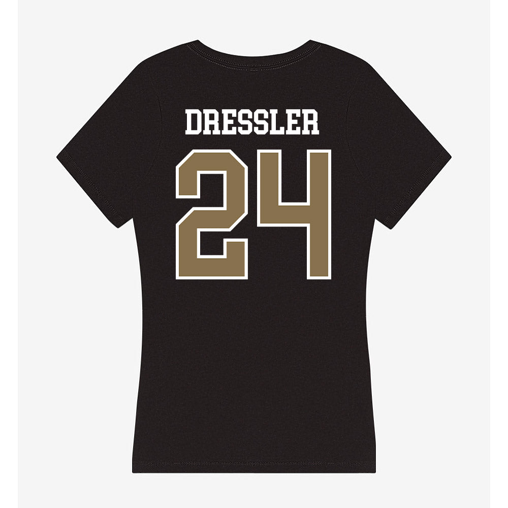 Bryant - NCAA Baseball : Justin Dressler - Women's V-Neck T-Shirt-1