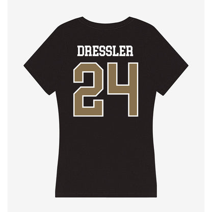 Bryant - NCAA Baseball : Justin Dressler - Women's V-Neck T-Shirt-1