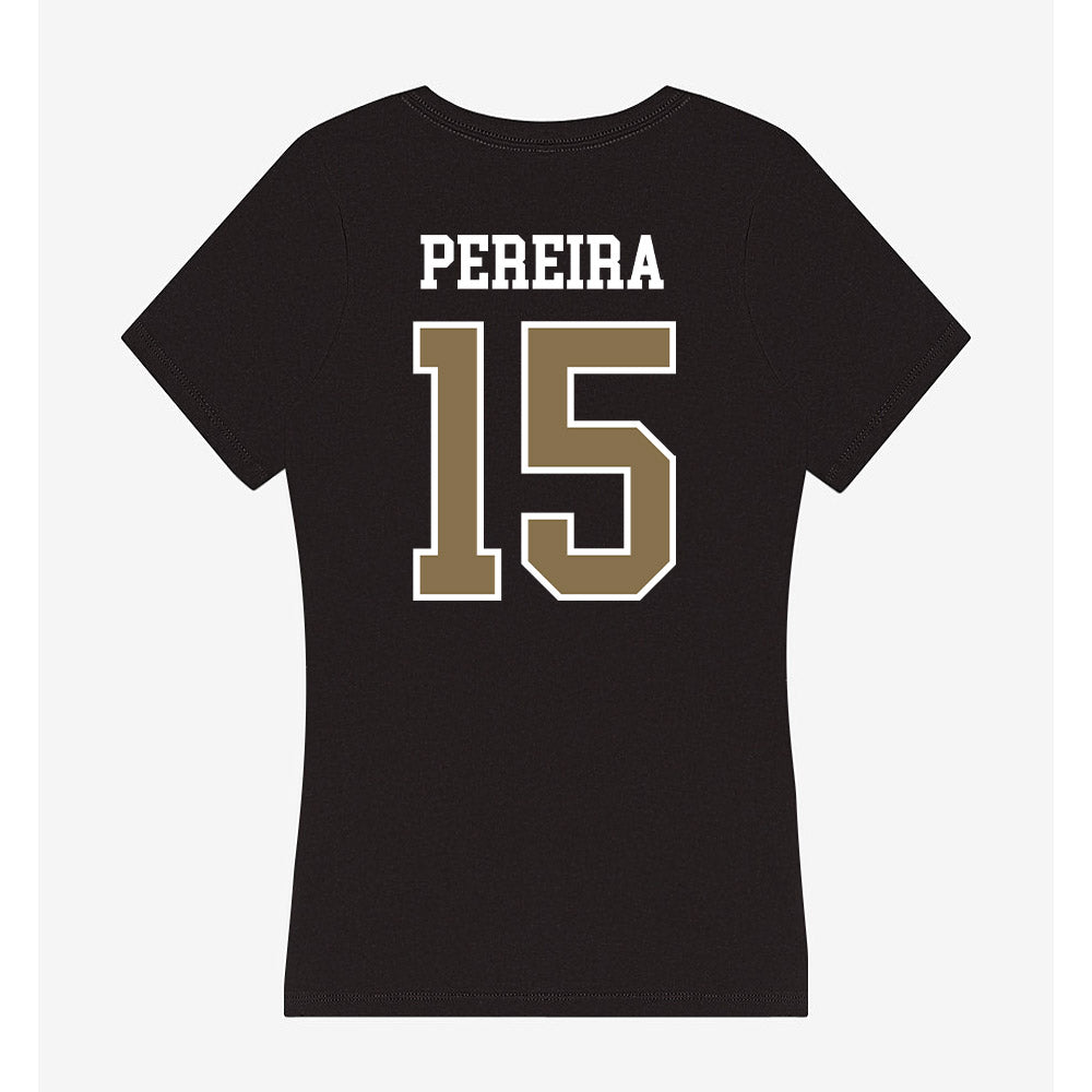 Bryant - NCAA Men's Soccer : Daniel Pereira - Women's V-Neck T-Shirt-1