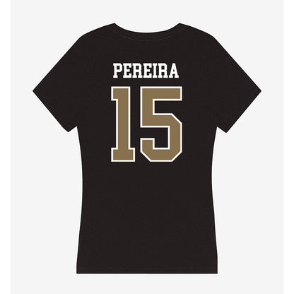 Bryant - NCAA Men's Soccer : Daniel Pereira - Women's V-Neck T-Shirt-1