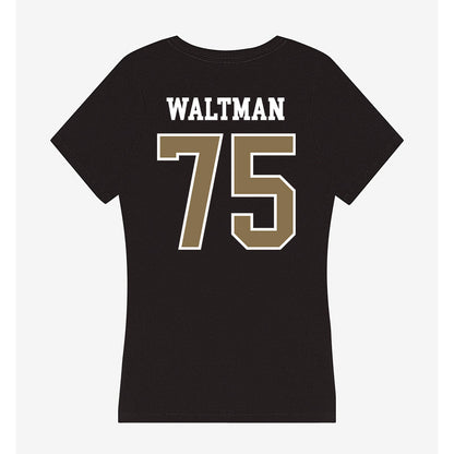 Bryant - NCAA Football : Jake Waltman - Women's V-Neck T-Shirt-1