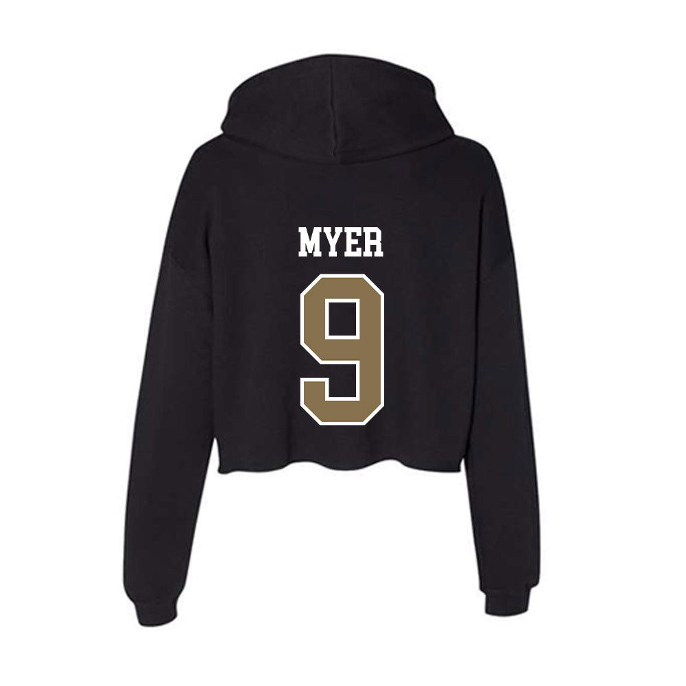 Bryant - NCAA Football : Brennan Myer - Women's Crop Fleece Hoodie-1
