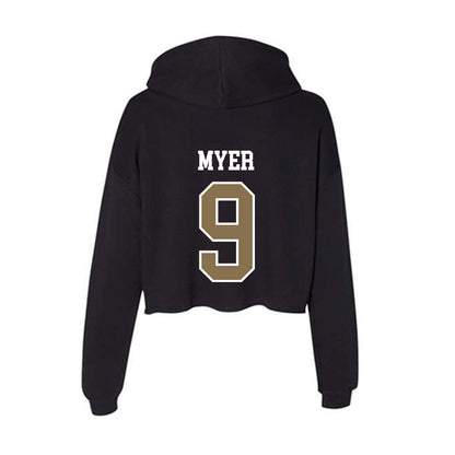 Bryant - NCAA Football : Brennan Myer - Women's Crop Fleece Hoodie-1