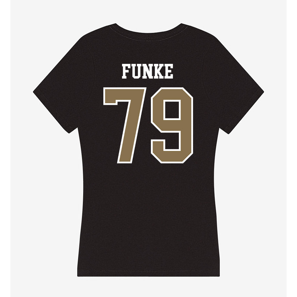 Bryant - NCAA Football : Jack Funke - Women's V-Neck T-Shirt-1