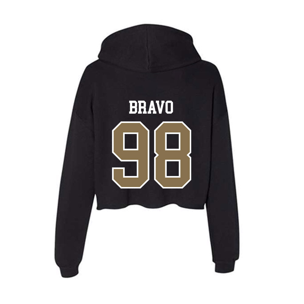 Bryant - NCAA Football : Gustavo Bravo - Women's Crop Fleece Hoodie-1