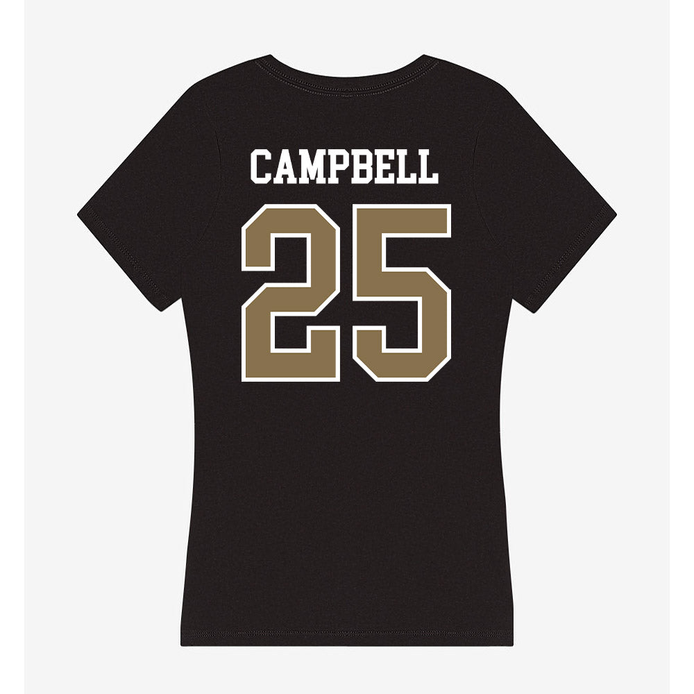 Bryant - NCAA Football : Khalid Campbell - Women's V-Neck T-Shirt-1